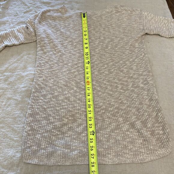 Express Sweater Women’s Size S/P Knit Grey Lace On Sides Round Collar 3/4 Sleeve - Picture 13 of 14